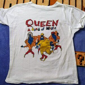 Vintage Rare Queen Band A Kind Of Magic 1986 European Tour Single Stitch T-shirt